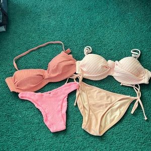 Two Mix-N-Match All Pink Everything Bikini Sets